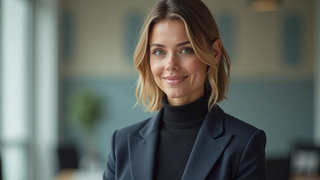 Professionele vrouw die haar persoonlijke merk opbouwt in modern kantoor