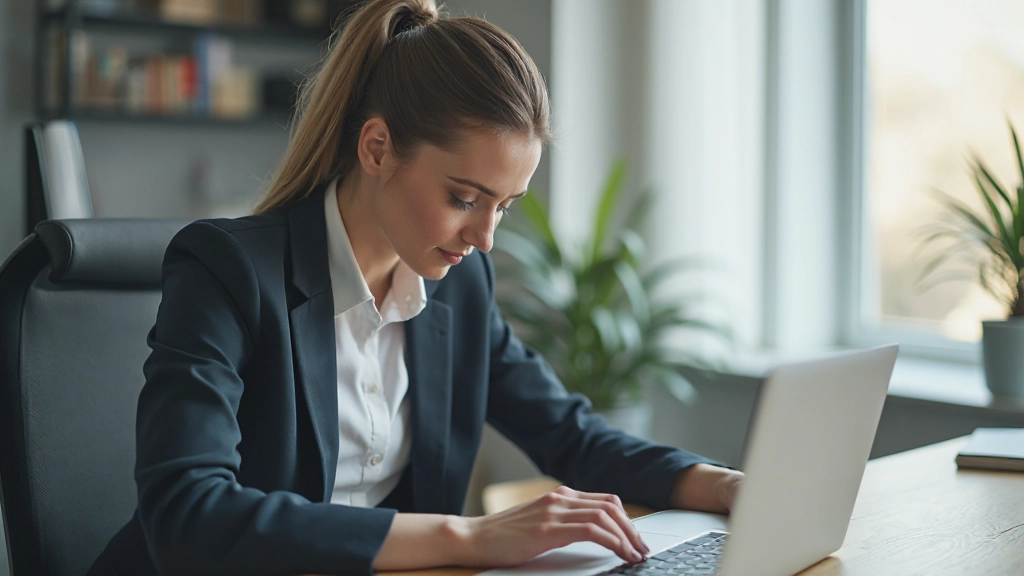 Professionele consultant analyseert data op een moderne werkplek